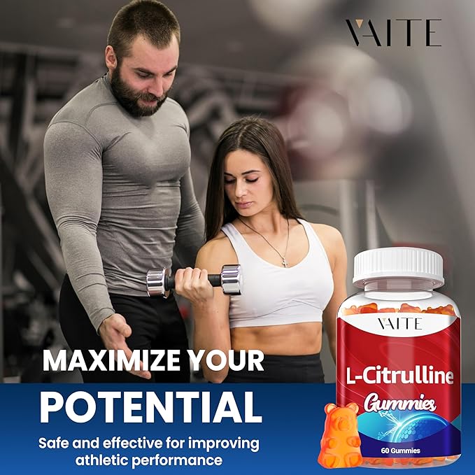 L Citrulline Gummies for Men - Powerful Vasodilator with Calcium, 1600mg per Serving, Extra Strength, Boosts Nitroxyl and Nitric Oxide Production, Supports Energy and Endurance, 60 Chewable Gummy