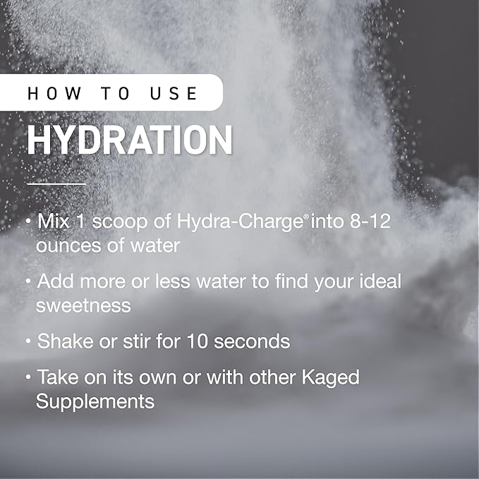 Kaged Electrolyte Hydration Powder | Hydracharge Strawberry Yuzu | Sports Drink for Men and Women | Pre, Post, Intra Workout Supplement | 60 Servings