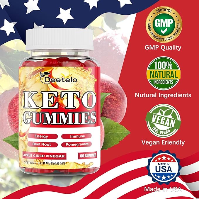 Keto ACV Gummies with B12 – Vegan Apple Cider Vinegar Supplement for Energy Boost and Gut Health, Gluten-Free Formula, 300 Count