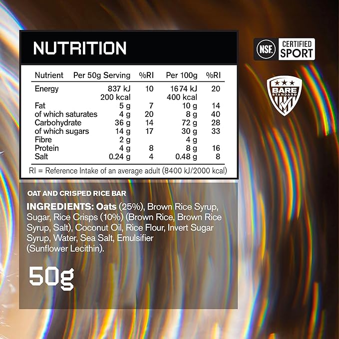 Bare Performance Nutrition BPN Go Bar, Oat Based Endurance Training Bar 36g of Carbohydrates and 200 Calories Per Bar, 12 Bars Per Box, Original Oat