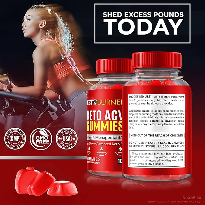 Keto Burner ACV Gummies, Keto Burner Keto ACV for Weight Loss, All Natural Keto Plus Apple Cider Vinegar Gummy, Advanced Keto+ACV, Official KetoBurner Brand Reviews (60 Gummies)