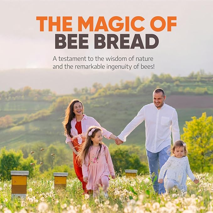 Bee Bread Gummies - Fermented Bee Pollen & Honey, 100% Natural Multivitamin, Superfood for Energy, Metabolism, Sleep, Recovery, Immunity | Rich in Vitamin C, B, Amino Acids, Antioxidants, Minerals