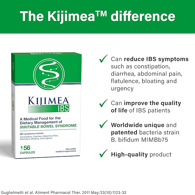 Kijimea™ IBS, Medical Food for The Dietary Management of Irritable Bowel Syndrome 56 Count 2 Pack (112 Capsules)