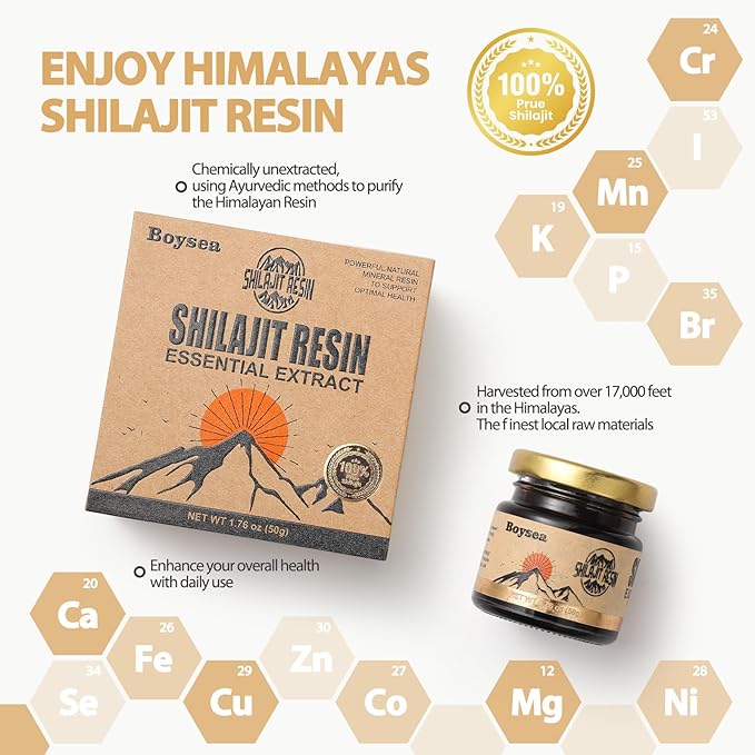 Pure Himalayan Shilajit Resin | 600 mg 80+ Servings| 85+ Trace Minerals & 75%+ Fulvic Acid for Focus & Energy| Zero Sugar| Gold Grade Pure Shilajit for Men & Women - 1.76 Oz * 2 Pcs
