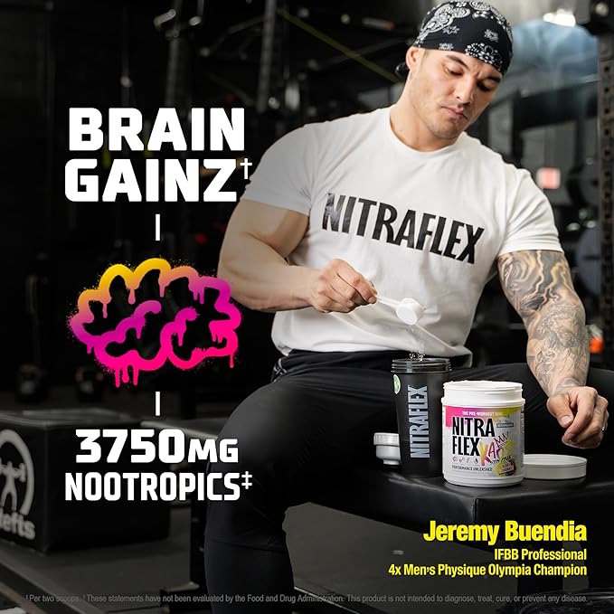 GAT SPORT Nitraflex KAOS Stimulant Free Pre-Workout (White Cherry Limeade)