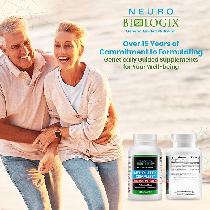 Methylation Complete in Fast-Dissolving Tablets - Methylated B Complex Vitamins to Aid Over 200 Body Processes - Supports Energy, Cell Function & Immunity - Enhanced Absorption with B12, B6 & Folate