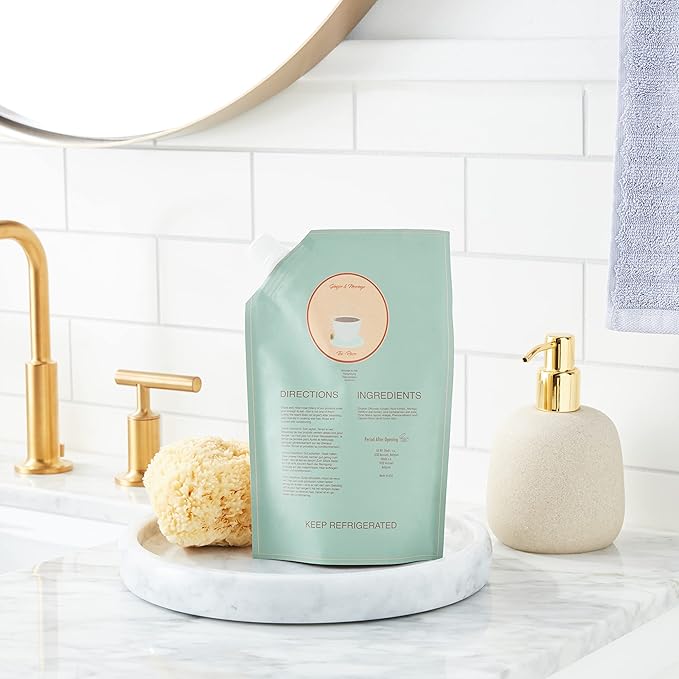 Ecoslay Ginger and Moringa Tea Rinse, Boosts moisture, Removes residue, 8oz