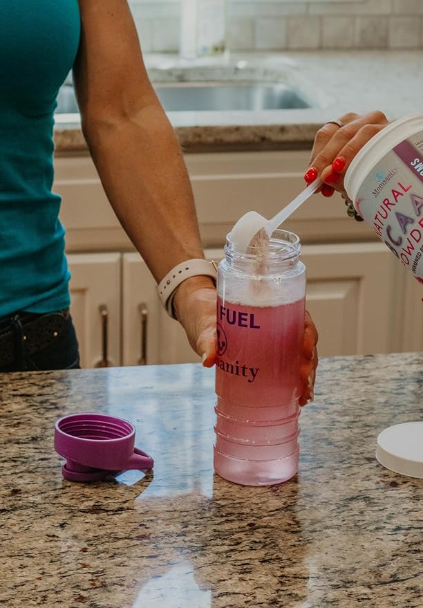 BCAA Pre Workout Powder for Moms | Naturally Sweetened with Stevia, Erythritol, & Monk Fruit to Help Build Energy Pre & Post Workout | 40 Servings (Raspberry Lemonade)