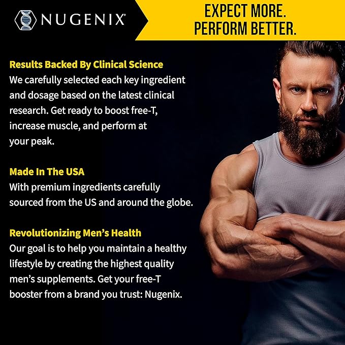 Nugenix Ultimate Free Testosterone Booster Supplement for Men - 56 Count