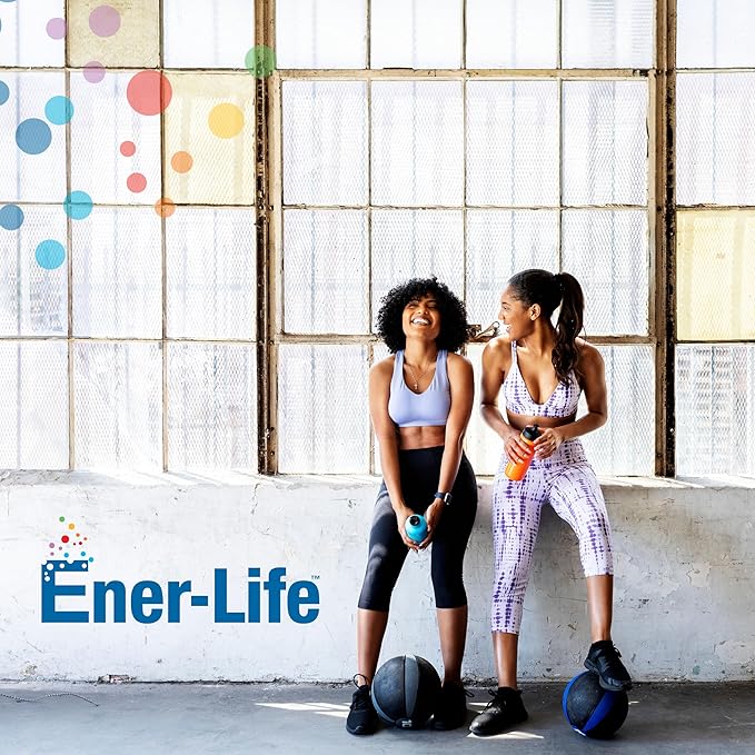 Ener-C Sugar Free Energy Orange Multivitamin Drink Mix Vitamin C 1000mg & Electrolytes - Natural Immunity Support with Real Fruit Juice Powders Non-GMO Vegan & Gluten Free - 60 Count