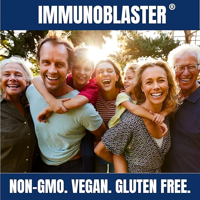 (2 Pack) ImmunoBlaster Zinc Quercetin 500mg with Vitamin D and C Antioxidant Immune Support High Potency Quercetin Zinc Supplement for Men and Women - Gluten, Soy, & Dairy Free - 120 Count (Twin Pack)