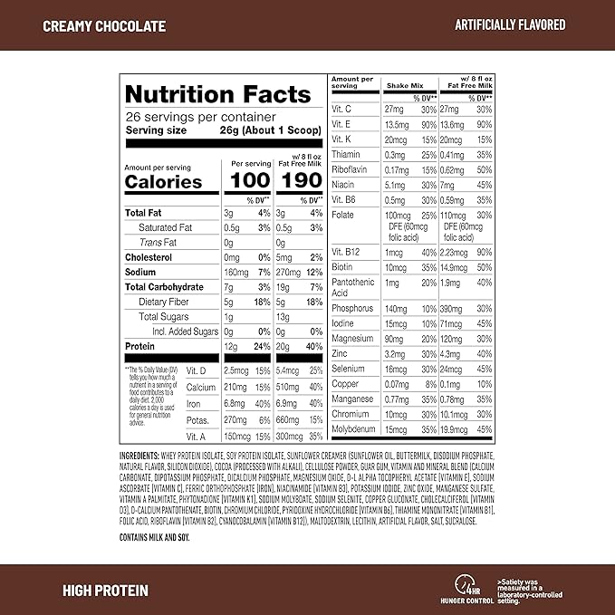 SlimFast High Protein Chocolate Bundle- 12 Count of Chocolate High Protein Meal Replacement Shakes (20g Protein) with 26 Servings of Chocolate High Protein Powder Mix (20g Protein)