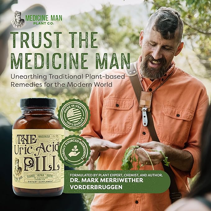 The Uric Acid Pill 90 Capsules - Uric Acid Supplement with Tart Cherry Extract, Celery Seeds, and Burdock Root - Uric Acid Support Supplement containing Non-GMO and Herbal Ingredients
