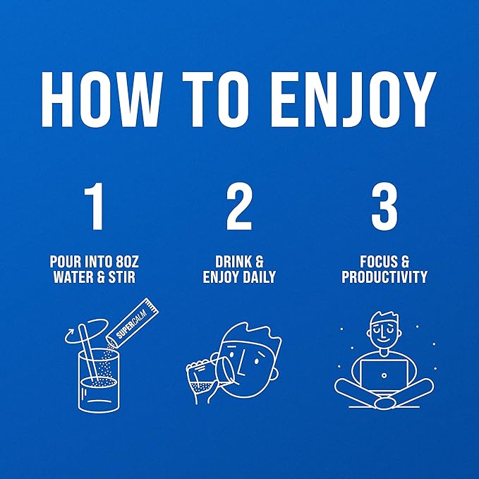 Nello Supercalm Drink Mix - Ashwagandha KSM 66, Magnesium Glycinate & L-Theanine Supplement, Vitamin D3 - Ashwagandha Root Extract - Focus and Relaxation Support (20 Travel Packets) - Lemon Lime