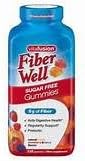 Fiber Well Sugar Free Gummies Supplement, Peach, Strawberry and BlackBerry Flavored Supplements, 220 Count