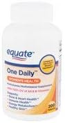 Equate One Daily Women's Health Tablets, 200 Count (Pack of 3)