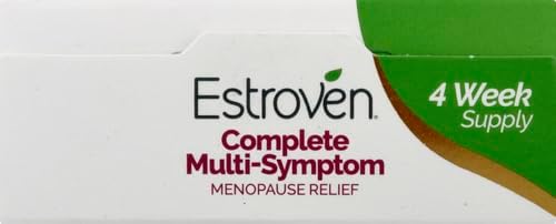 Estroven Complete Multi-Symptom Menopause Supplement for Women, 28 Ct., Clinically Proven Ingredient Provide Menopause Relief & Night Sweats & Hot Flash Relief, Drug-Free & Non-GMO