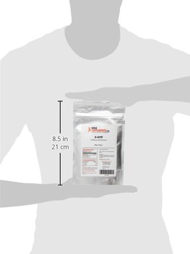 BulkSupplements.com 5-HTP Powder - 5-Hydroxytryptophan, 5 HTP Supplement - 5-HTP 200mg, Mood Support Supplement - Gluten Free, 200mg per Serving, 50g (1.8 oz) (Pack of 1)