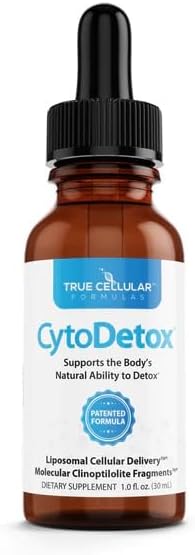 CytoDetox Liposomal Zeolite Clinoptilolite with Fulvates - Supports Cellular Detox & Natural Toxin Removal - Gentle Detoxifier and Binder - 1 oz Bottle