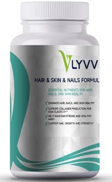 LYVV Hair&Skin&Nails Formula with Collagen, Keratin, Hyaluronic Acid, Antioxidants, Methionine, Biotin, Vitamin C, VItamine E and More - 60 Capsules