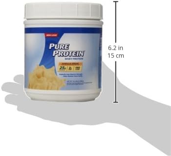 pure protein Powder - Whey, High Protein, Low Sugar, Gluten-Free, Vanilla Cream Flavor - 1 lb (Packaging May Vary) (Pack of 2)