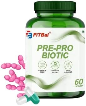Pre - Probiotic Capsules Boost Gut Health Support Immunity Detox & Cleanse 60 Capsules