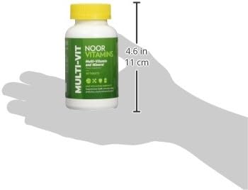 Noor Vitamins Halal Vitamins, Daily Multivitamin, Halal Vitamin for Women and Men, 30 Vitamins & Minerals, A, B12, C, Iron, Zinc to support general health, Non-GMO, Halal Multivitamin (2 Month Supply)