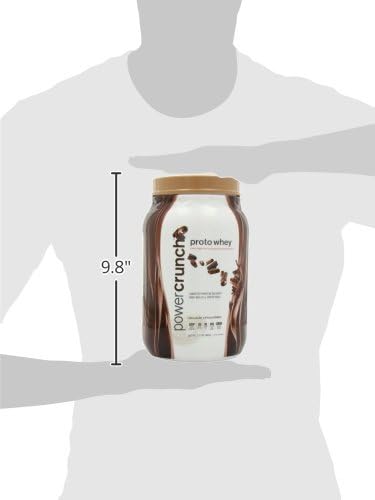 Power Crunch Whey Protein Powder, With Amino Acids, Protein Shakes with Delicious Taste, Double Chocolate, 2.1 LB