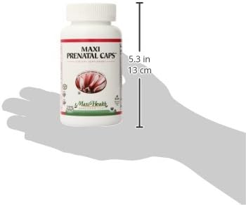 Maxi Health Prenatal Caps Multivitamins with Biotin and Iron One a Day, 60 Count