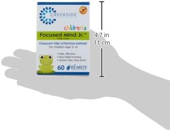 Focused Mind Jr., Focus and Memory Support for Children, Pediatrician Formulated, Stimulant Free Attention Support with Inositol, DMAE, Sugar-Free, Vegan, 60 EZ Melt Tablets