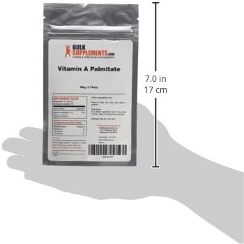 BulkSupplements.com Vitamin A Palmitate Powder - as Retinol Palmitate, Vitamin A Supplement for Immune & Eye Support - Gluten Free, 35mg per Serving, 50g (1.8 oz) (Pack of 1)