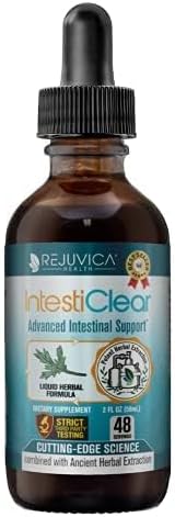 IntestiClear - Advanced Intestinal Support Supplement - Liquid Delivery for Better Absorption - Wormwood, Cloves, Black Walnut, Garlic & More!