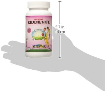 Maxi Health Chewable KiddieVite - One-a-Day Kids Multivitamin with 10 mg Iron, Zinc, Magnesium - Immune Support - Vitamins A, C, D3, E, B6, B12 - Bubble Gum Flavor - Kosher - 90 Chewies