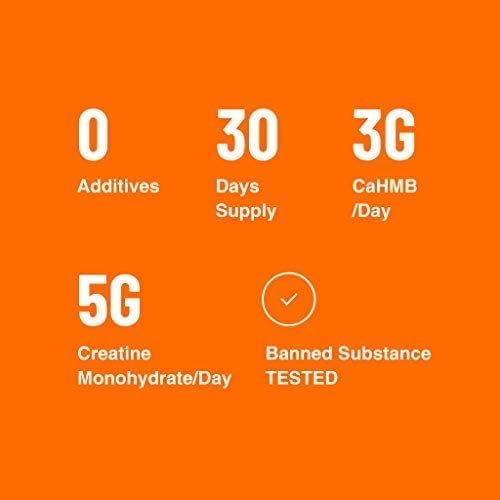 HMB + Creatine Supplement - 3g Daily HMB for Enhanced Strength, Power & Recovery, Ideal for High-Intensity Athletes, 30-Day Supply