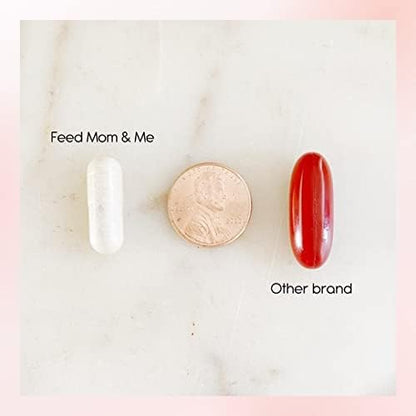 Feed Mom & Me Prenatal Vitamin + DHA, 22 Vitamins & Minerals for Baby’s Development & Mom Nourishment: Folate, Selenium, Iron, Choline, Vitamin C, D3, Calcium, Gluten & Soy Free, NON-GMO 30 Day Supply