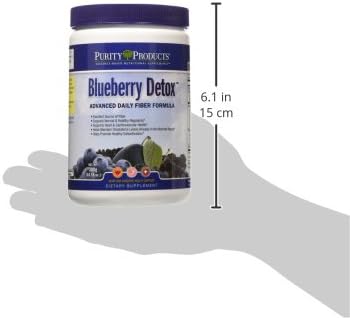 Purity Products Advanced Blueberry Detox Daily Fiber Formula Featuring PurityBlue Organic Wild Blueberries - A Full 6 Grams of Detoxifying, Regularity Promoting Prebiotic Fiber - 30 Servings