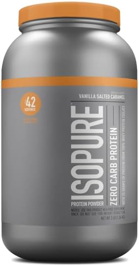 Isopure Protein Powder, Zero Carb Whey Isolate with Vitamin C & Zinc for Immune Support, 25g Protein, Keto Friendly, Vanilla Salted Caramel, 42 Servings, 3 Pounds (Packaging May Vary)