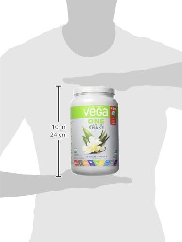 Vega Organic All-in-One Vegan Protein Powder, French Vanilla -Superfood Ingredients, Vitamins for Immunity Support, Keto Friendly, Pea Protein for Women & Men, 1 lbs (Packaging May Vary)