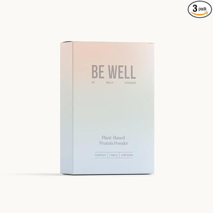 Be Well by Kelly Plant-Based Vegan Protein Powder Sample Pack - Paleo and Keto Friendly, Dairy-Free & Gluten-Free - Low Carb Protein Powder with - 20g+ Protein (3 Servings)