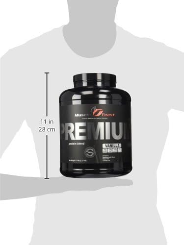 Muscle Feast Grass Fed Premium Blend Whey Protein, Hydrolyzed Whey, Isolate, Micellar Casein, Kosher Certified, 21g Protein, 100 Calories (Vanilla, 5lb)