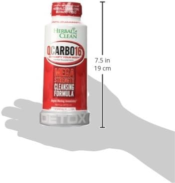 Herbal Clean QCarbo16 Same-Day Premium Detox Drink, Tropical Flavor, 16 Fl Oz