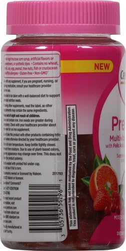 Centrum Prenatal Multivitamin Gummies with DHA and Folic Acid, Mixed Berry and Orange Flavors - 60 Count, 30 Day Supply