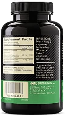 Optimum Nutrition Muscle Recovery and Endurance Supplement for Men and Women, Zinc and Magnesium Supplement, 90 Count