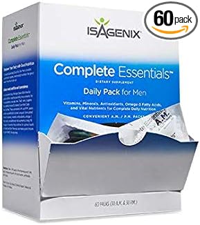 Isagenix® Complete Essentials Dietary Supplement Daily Pack for Men (60 Packs, 30 A.M. & 30 P.M.)