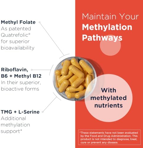 Designs for Health Homocysteine Supreme - Methylated B Vitamins with Riboflavin, B6, B12, Folate, L-Serine & TMG for Brain Support & Heart Health - Methylated Multivitamin (60 Capsules)