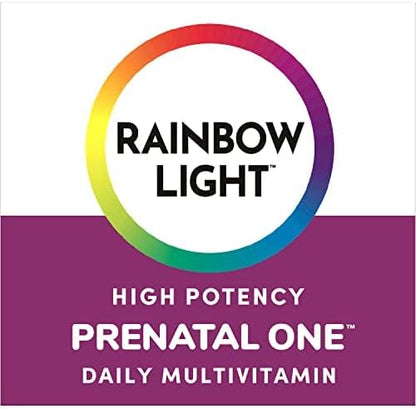 Rainbow Light High-Potency Prenatal One Multivitamin, Prenatal Health Multivitamin Supports Mom's Health and Baby's Development, With Vitamin C, Vegan, 60 Count