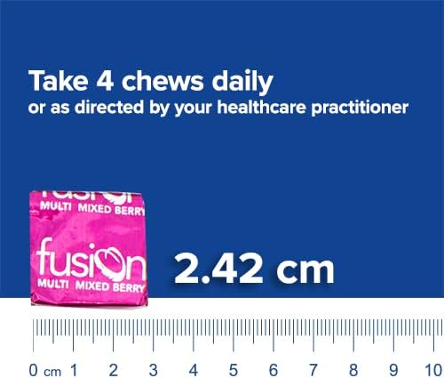 Bariatric Fusion Bariatric Multivitamin Soft Chew | Mixed Berry Fruit Flavor Chewy | Sugar Free Chewable Multivitamin Post Bariatric Surgery | Gastric Bypass and Sleeve | 60 Count | 1 Month Supply