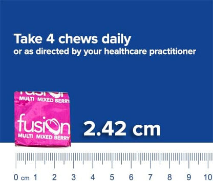 Bariatric Fusion Bariatric Multivitamin Soft Chew | Mixed Berry Fruit Flavor Chewy | Sugar Free Chewable Multivitamin Post Bariatric Surgery | Gastric Bypass and Sleeve | 60 Count | 1 Month Supply