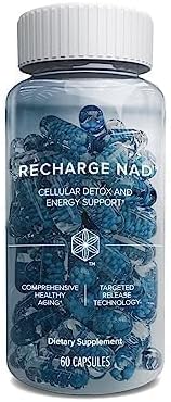 Isagenix Recharge NAD - Cellular Detox, Comprehensive Healthy Aging, and Energy Support - 1 Bottle - 60 ct Targeted Release Capsules
