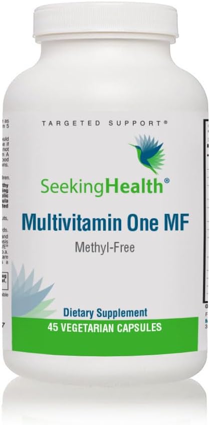 Seeking Health Multivitamin One MF - MTHFR Support Supplement with Folinic Acid & Vitamin B12 - Easy-to-Digest - Methyl-Free Vegetarian Capsule - 45 Veggie Capsules